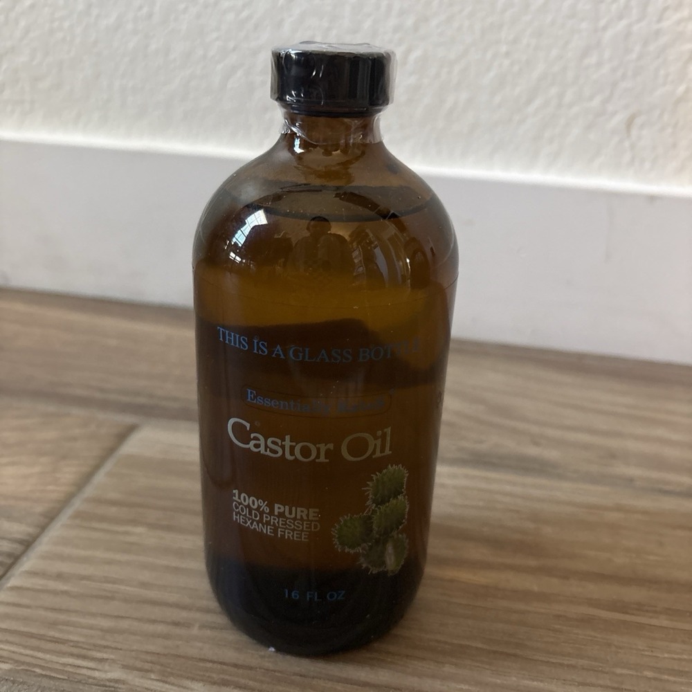 Cold-Pressed Organic Castor Oil in Glass Bottle - 16 Fl Oz - 100% Pure and Natur